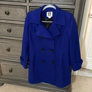Anne Klein Royal Blue Pea Coat